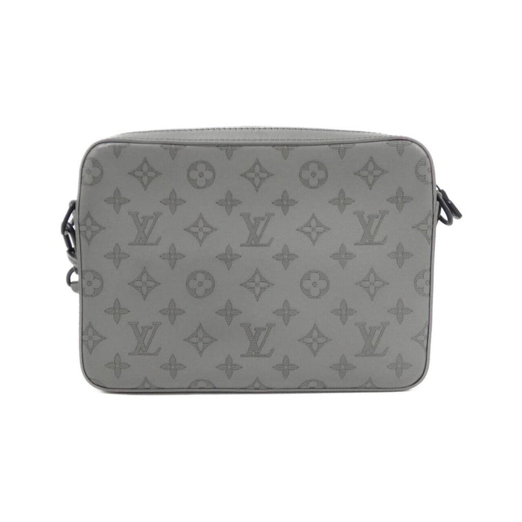 Louis Vuitton Black Gray Leather Shoulder Bag
