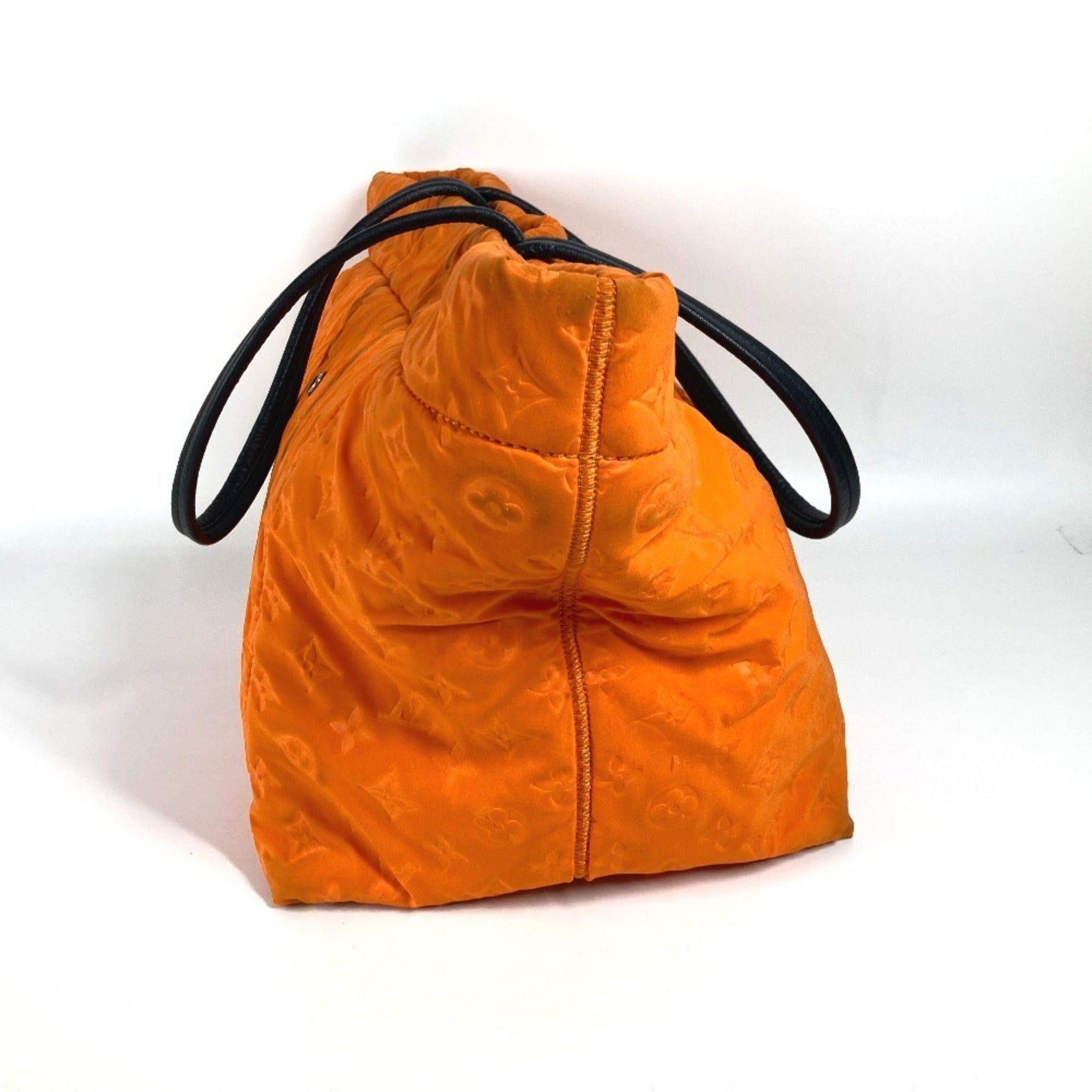 Louis Vuitton Orange Microfiber Shoulder Bag Tote Bag