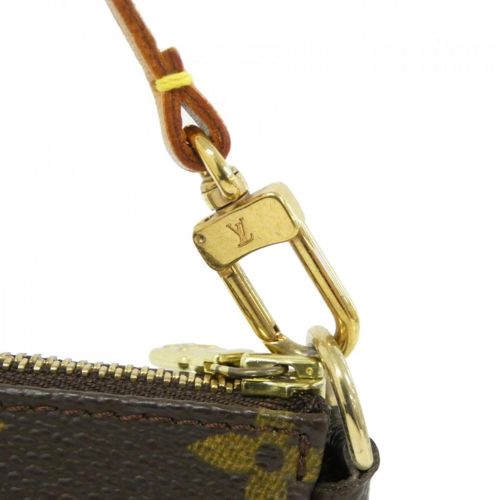 Louis Vuitton Marron Coated Canvas Pochette Pouch