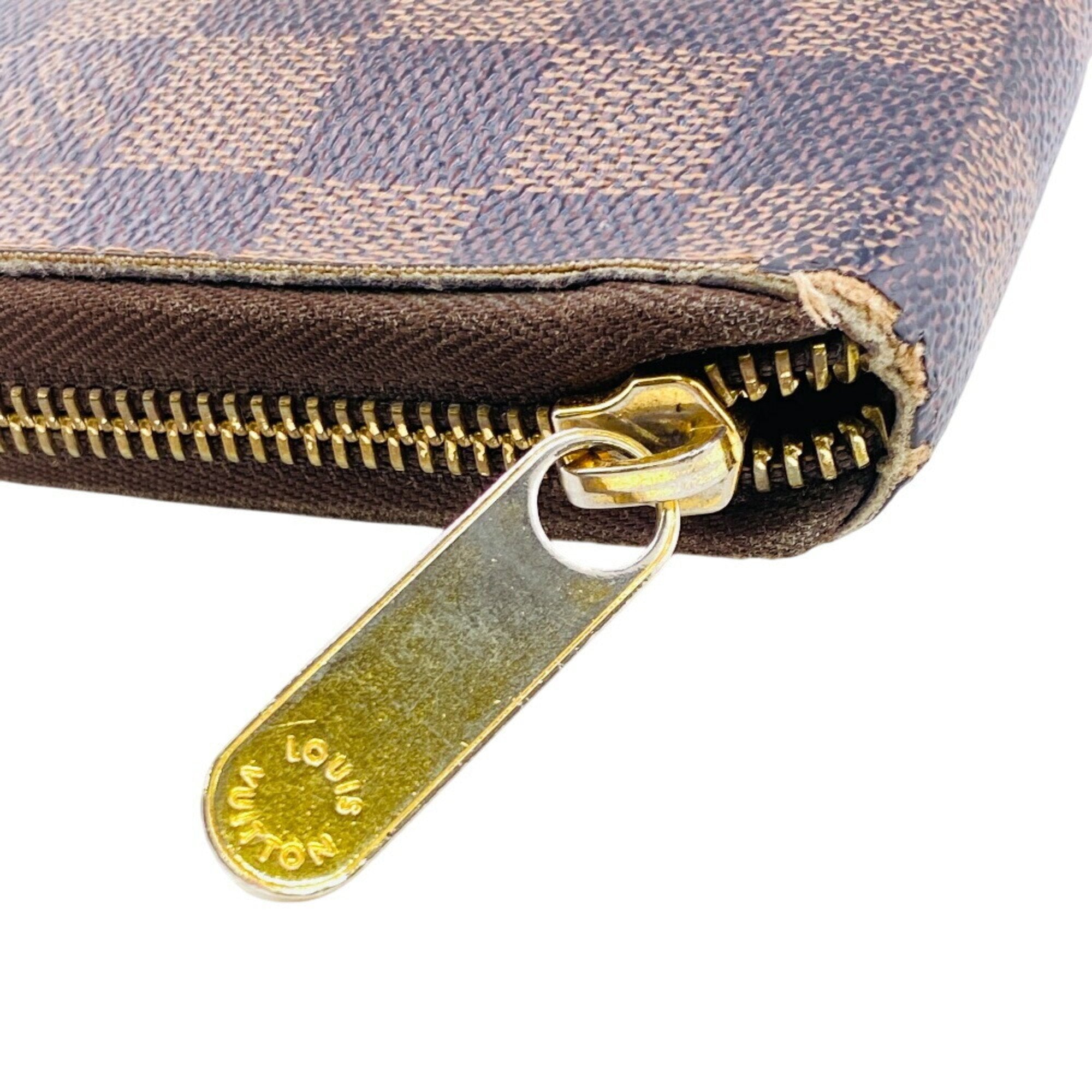 Louis Vuitton Brown Leather Long Wallet