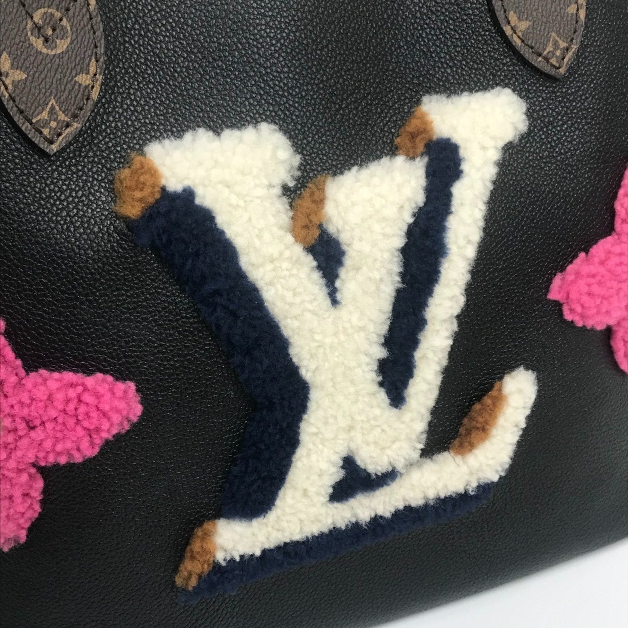 Louis Vuitton Black Monogram Monogram Leather Shoulder Bag Tote Bag