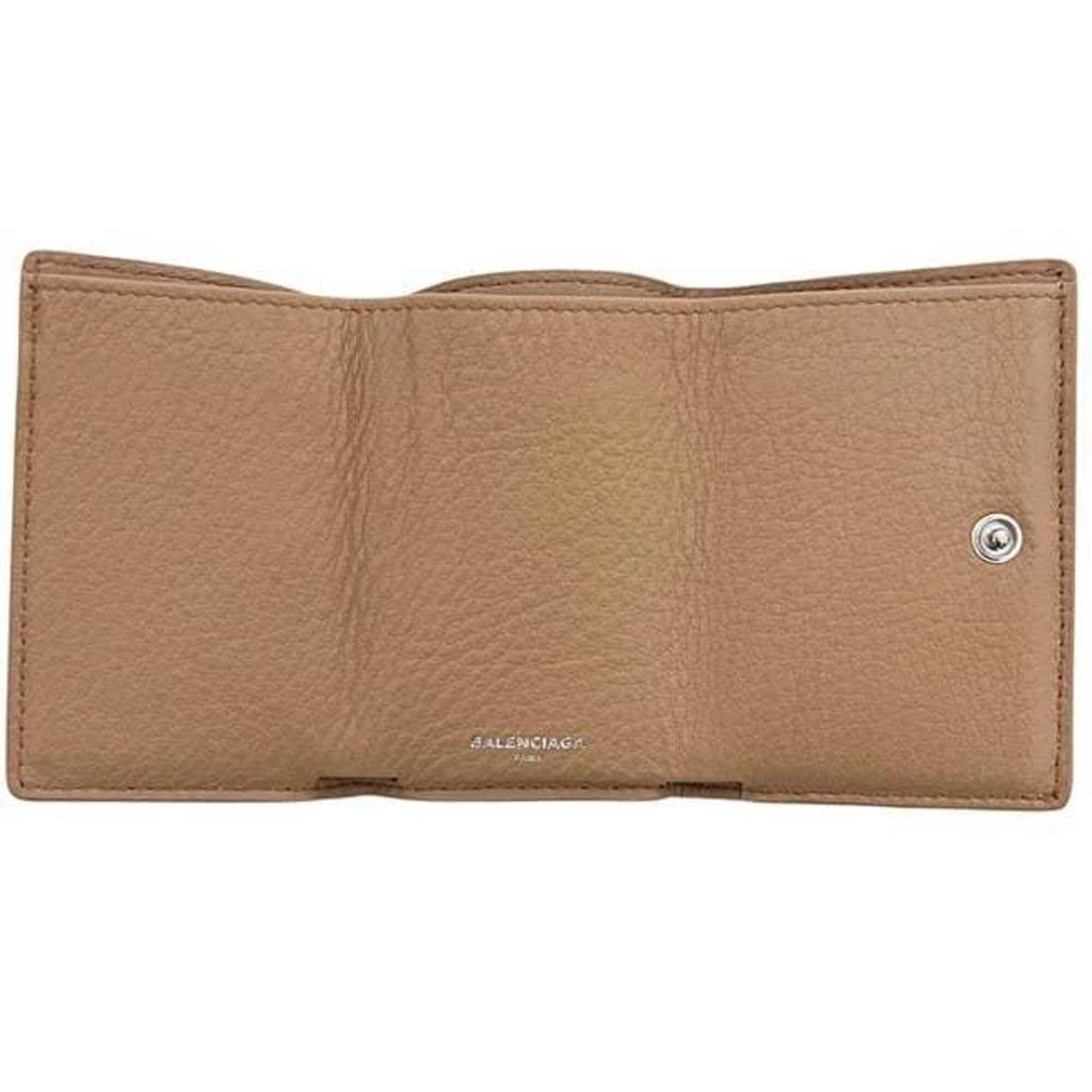 Balenciaga Beige Leather Wallet (Tri-Fold)