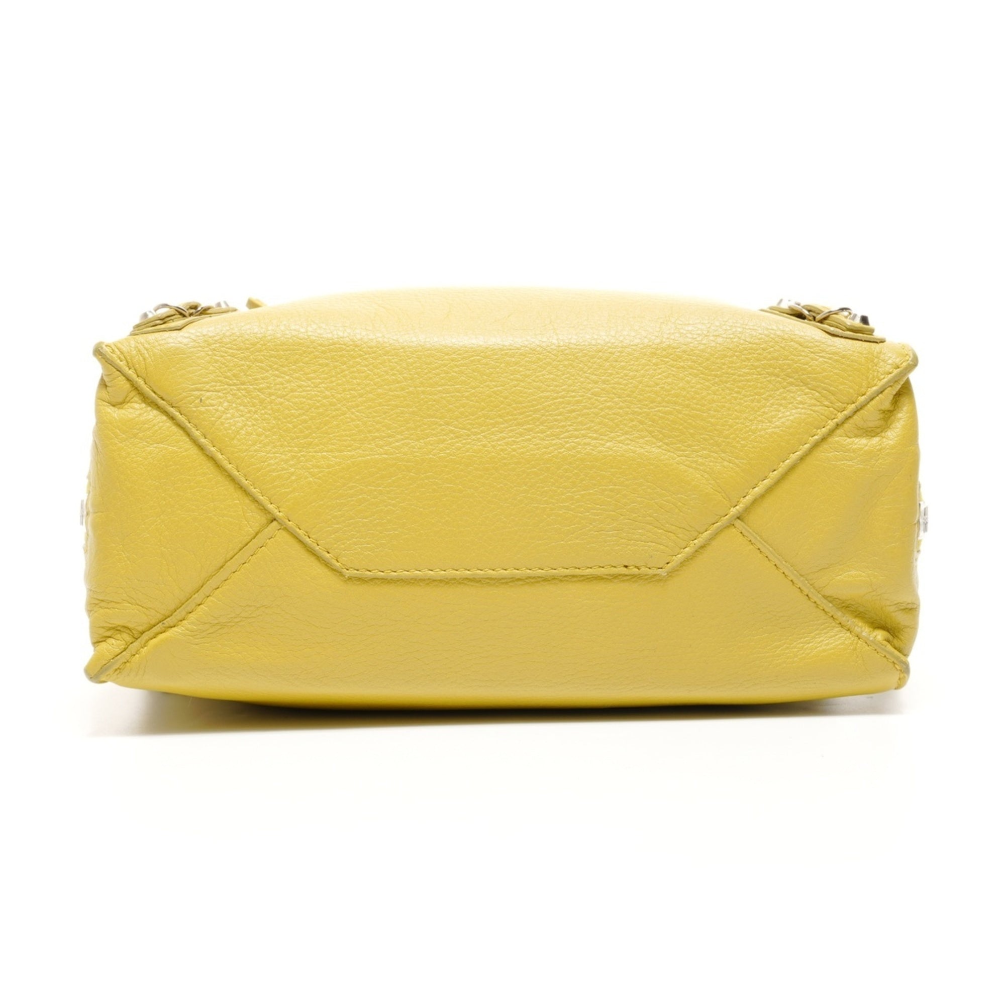 Balenciaga Paper Yellow Leather Shoulder