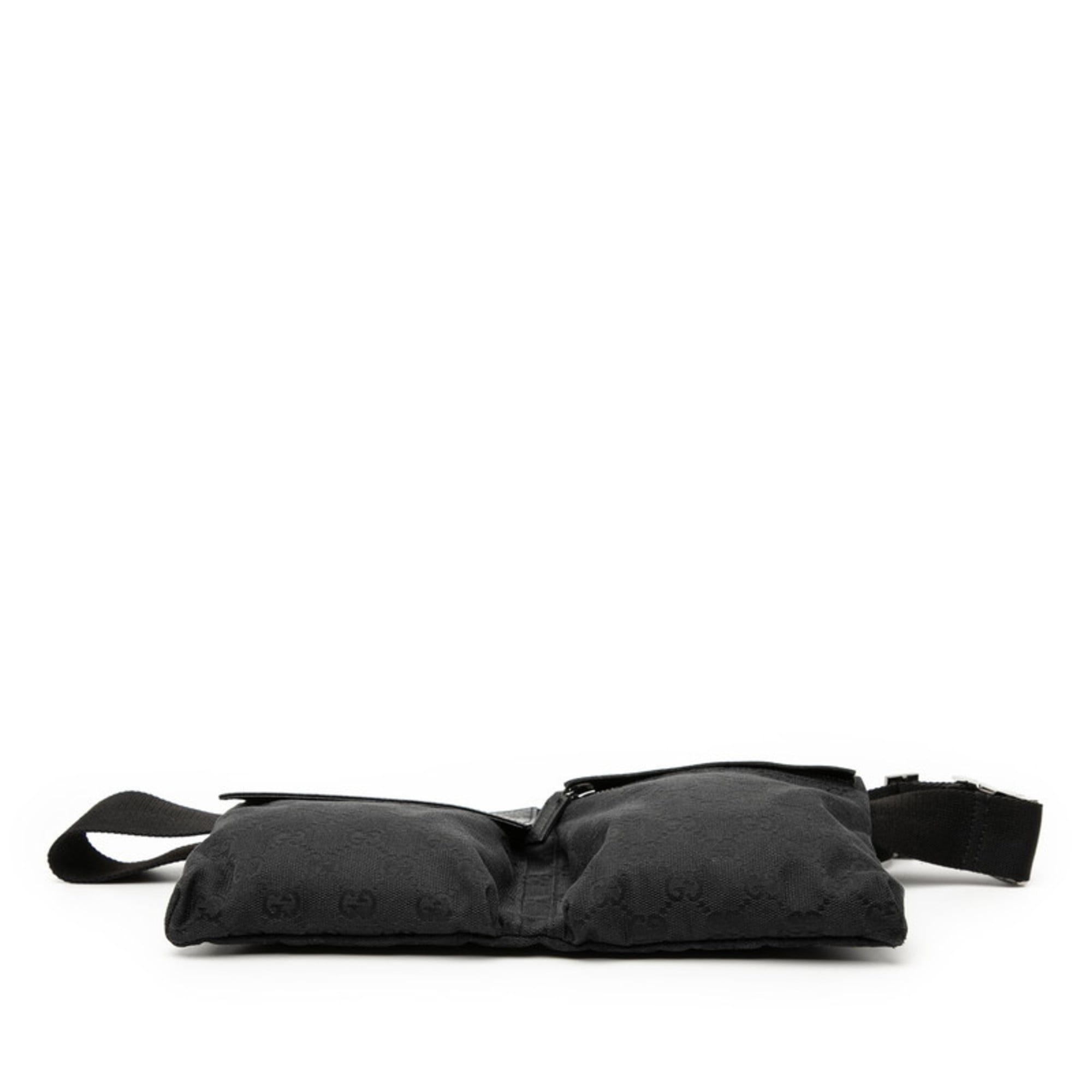 Gucci Black Canvas Leather Fanny Pack (Pre-Owned)