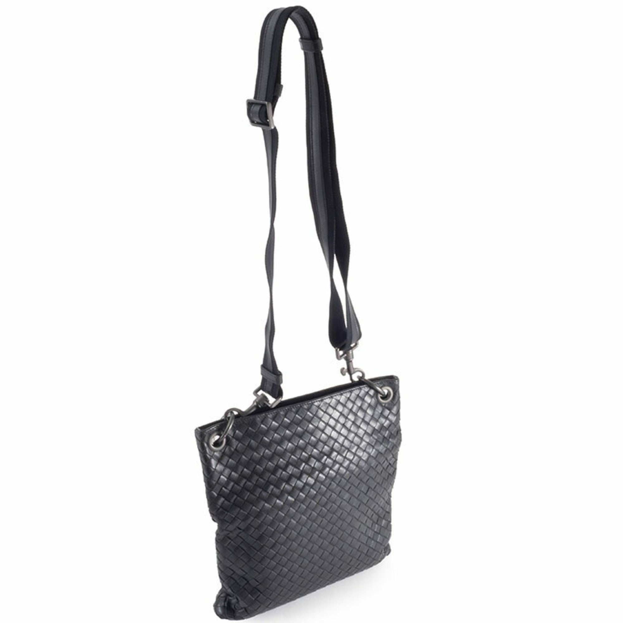 Bottega Veneta Black Leather Shoulder Bag