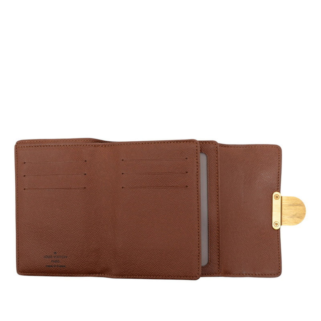 Louis Vuitton Brown Pvc Leather Wallet