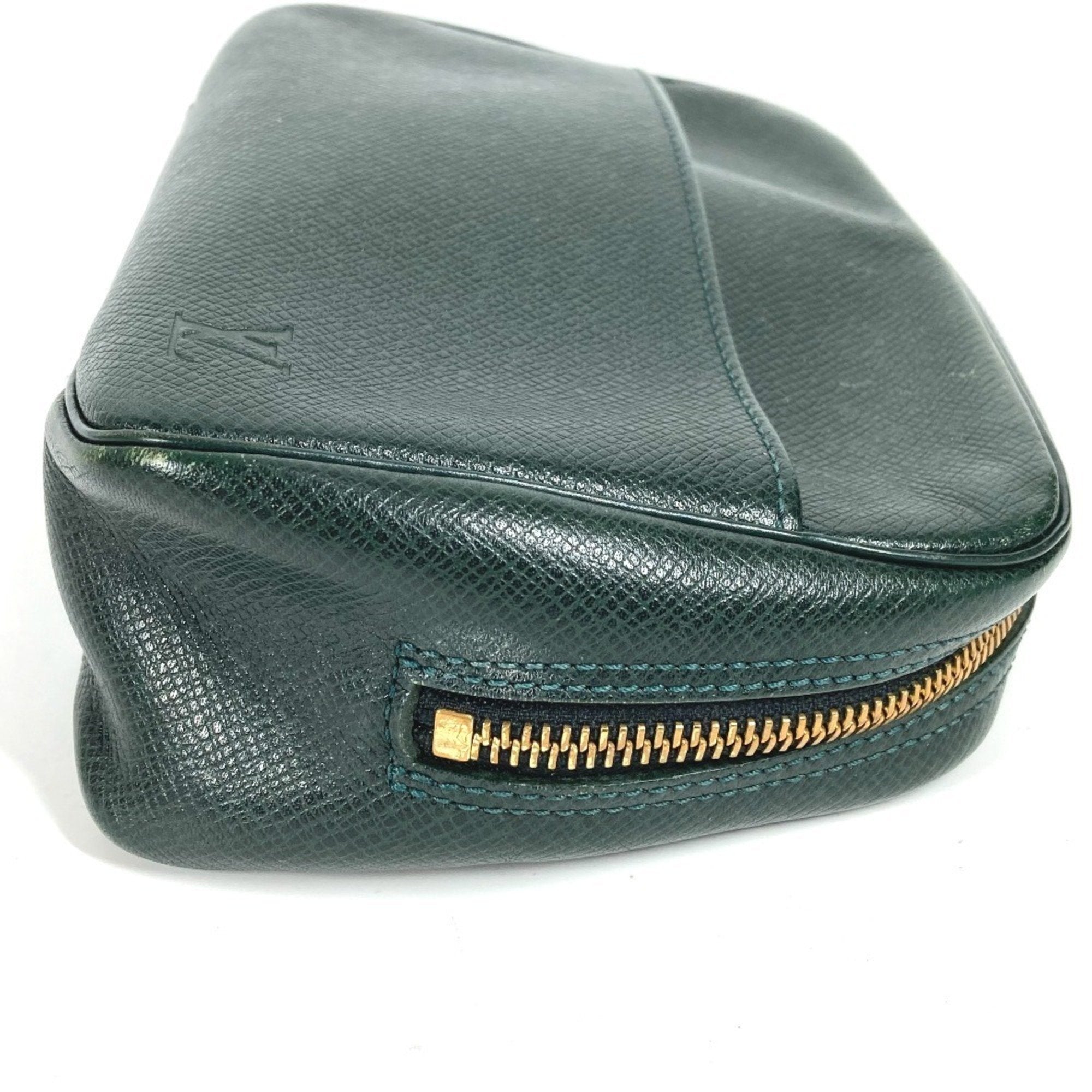 Louis Vuitton Episea Green Taiga Leather Clutch Bag Pouch