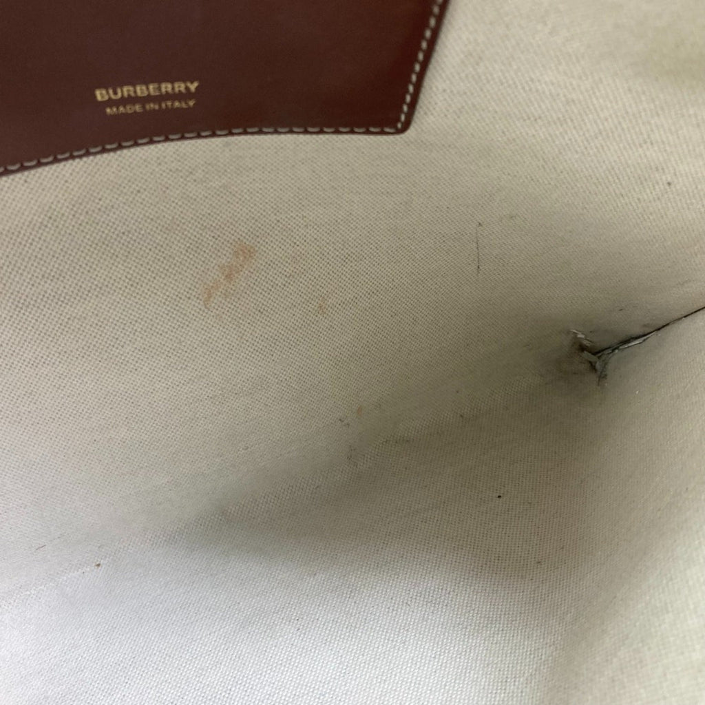 Burberry Brown Pvc Leather Clutch Bag