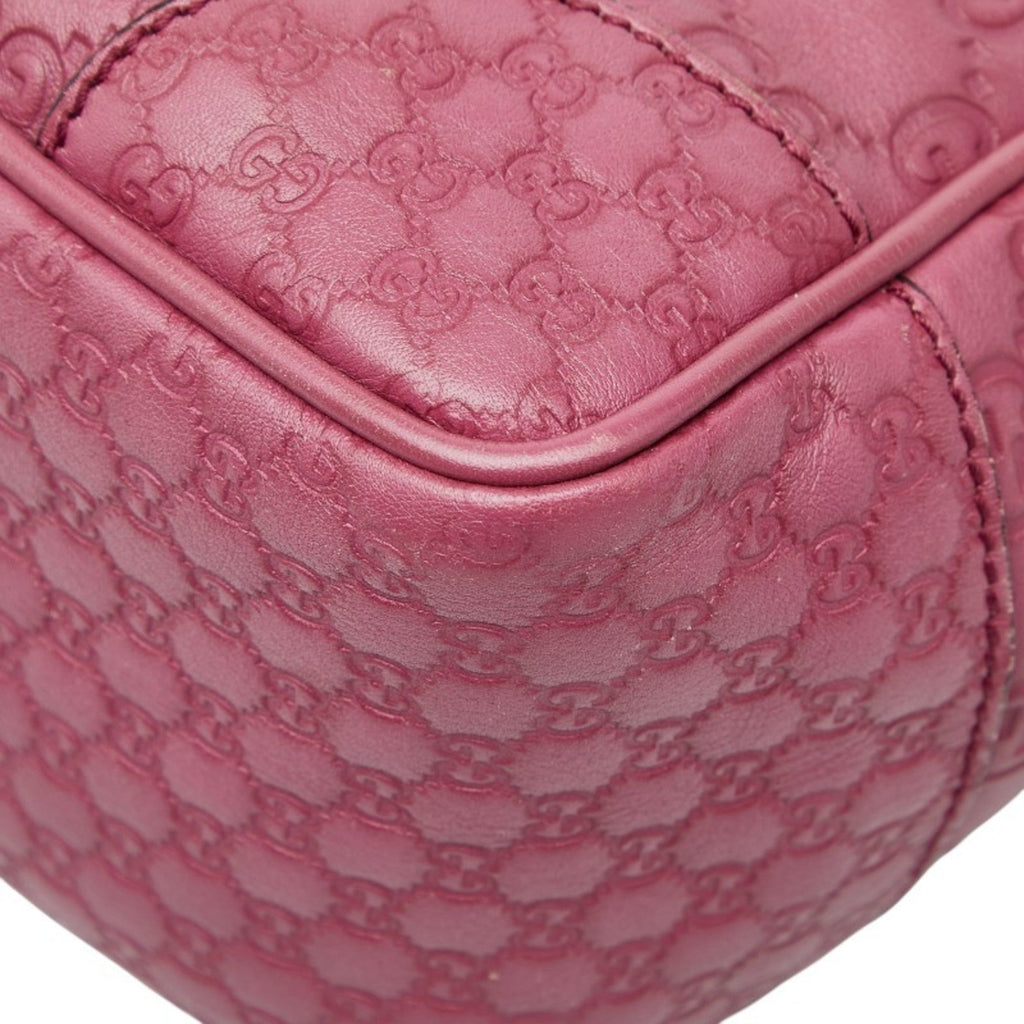 Gucci Purple Leather Handbag Shoulder Bag (Pre-Owned)