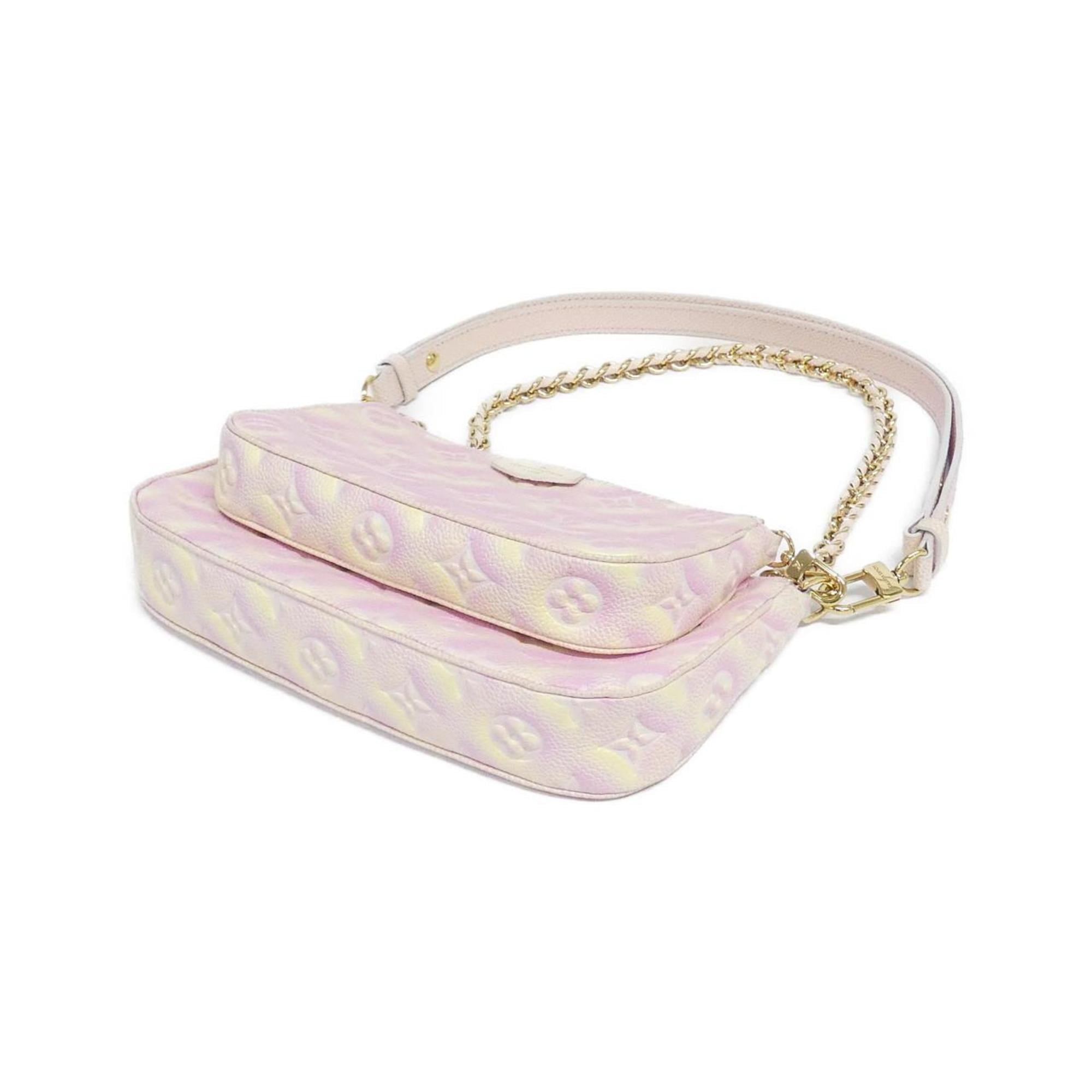 Louis Vuitton Light Pink Leather Pochette Shoulder Bag