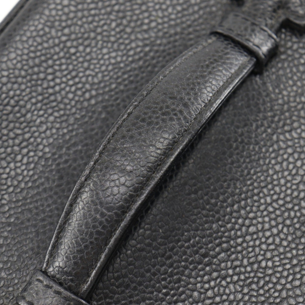 Chanel Caviar Skin Black Caviar Leather Handbag