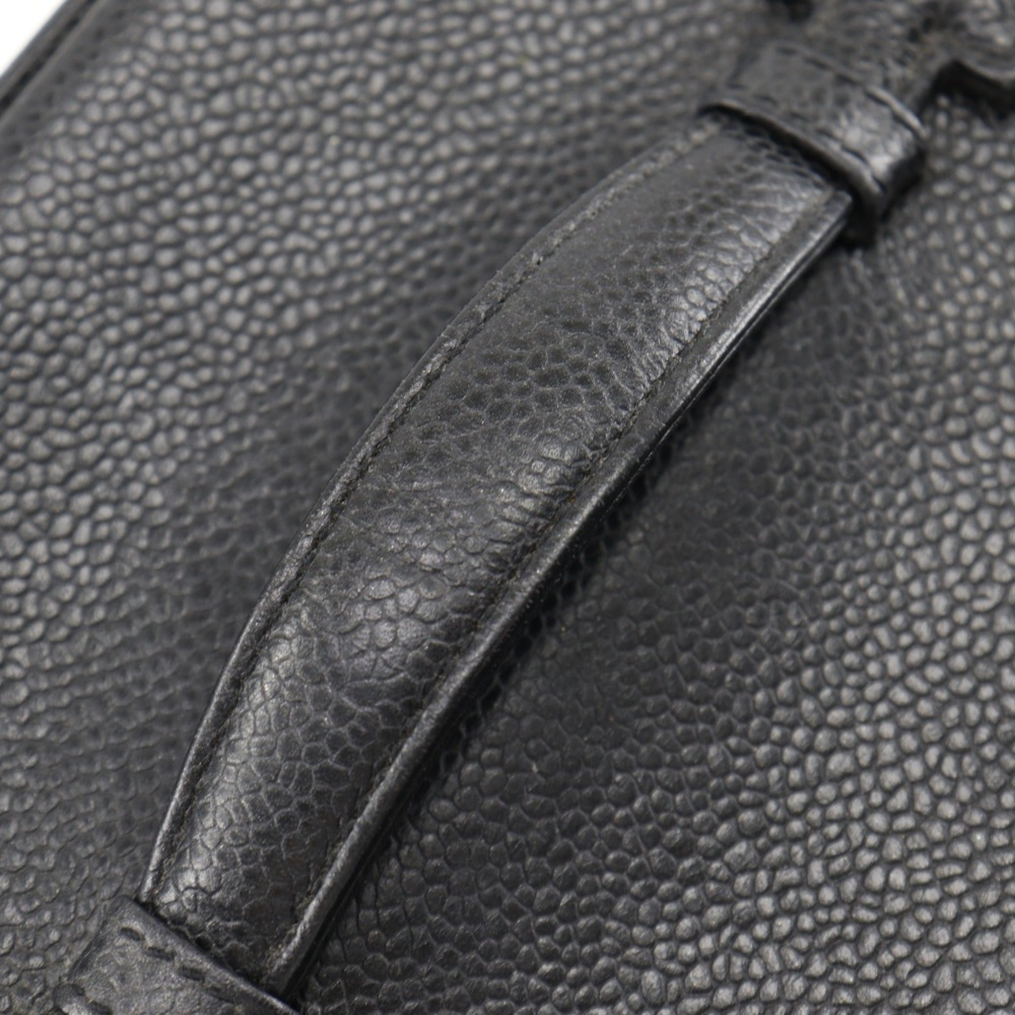 Chanel Caviar Skin Black Caviar Leather Handbag