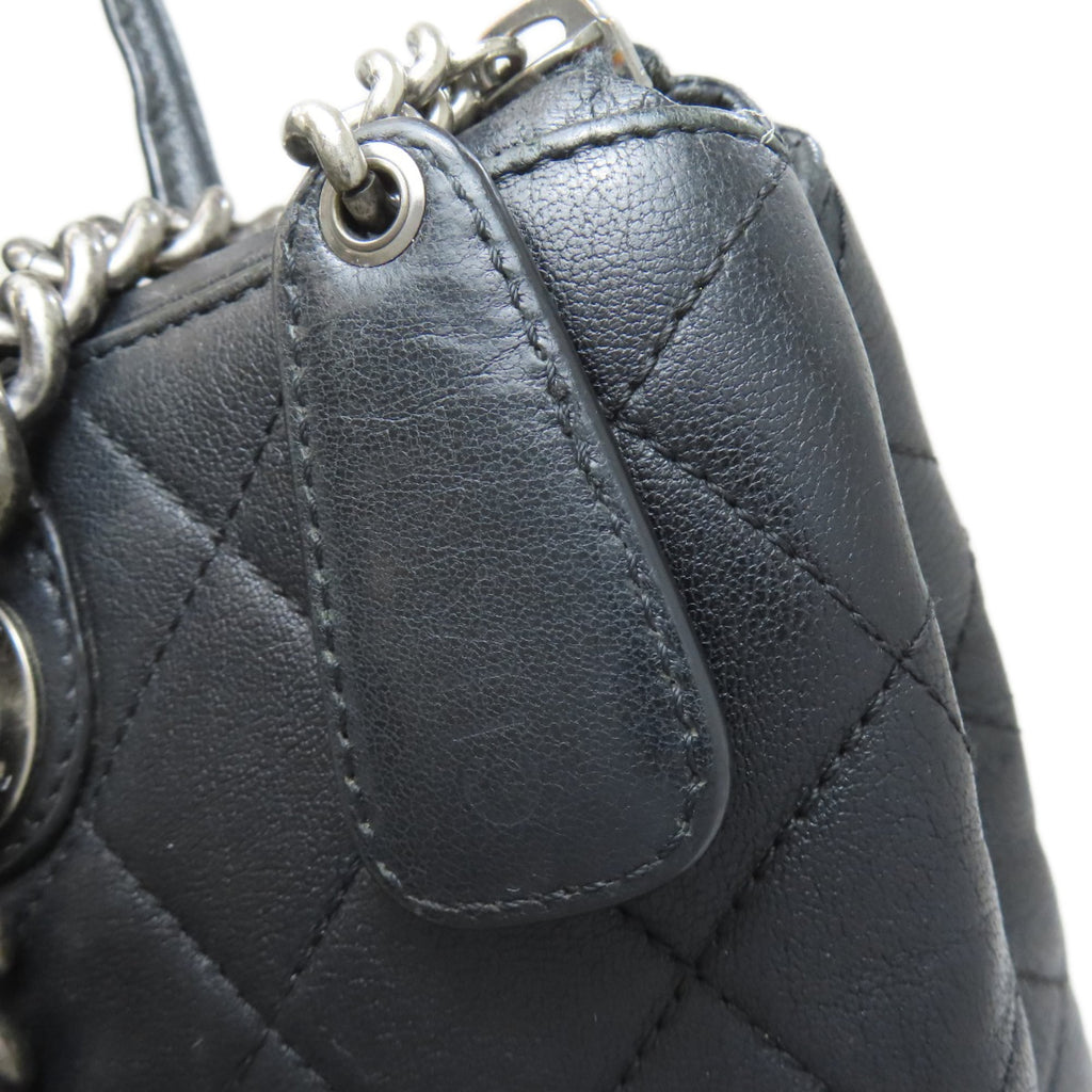 Chanel Black Leather Tote Bag