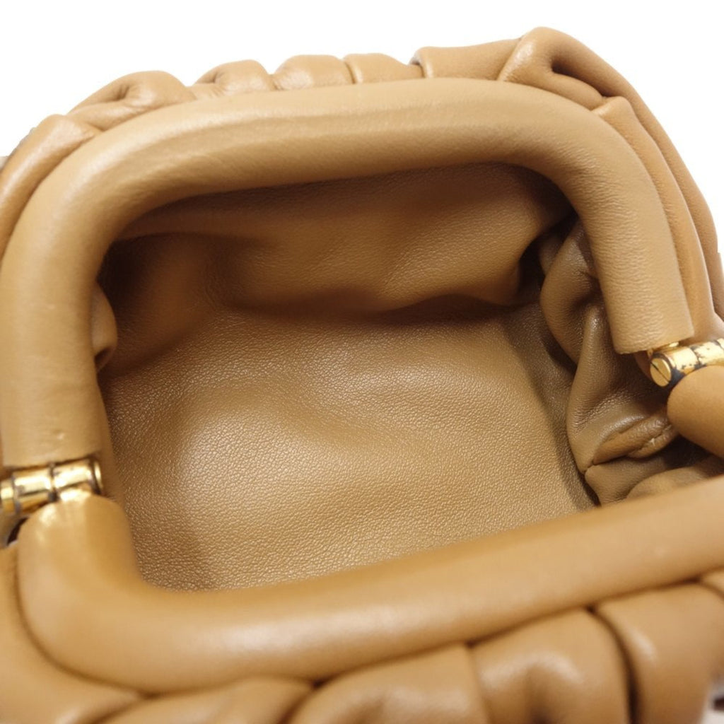 Bottega Veneta Brown Leather Pochette Pouch