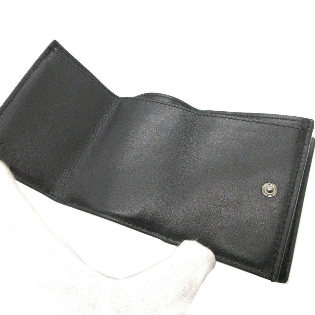 Fendi Black Leather Wallet (Tri-Fold)