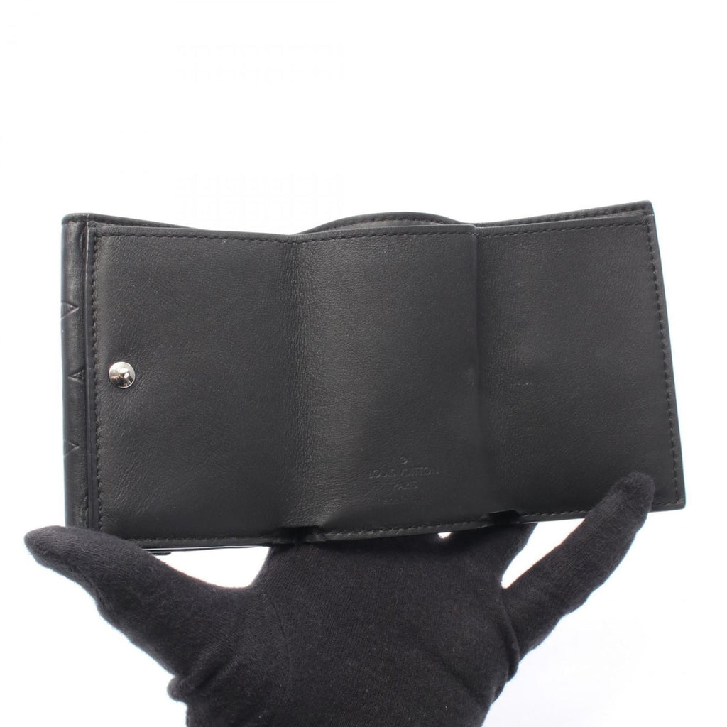 Louis Vuitton Black Noir Monogram Shadow Wallet (Tri-Fold)