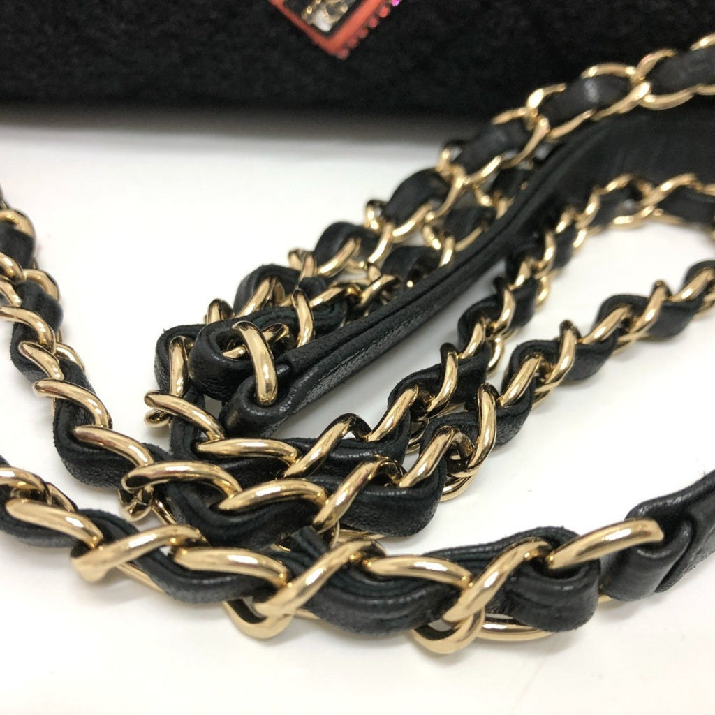 Chanel Black Canvas Shoulder Bag