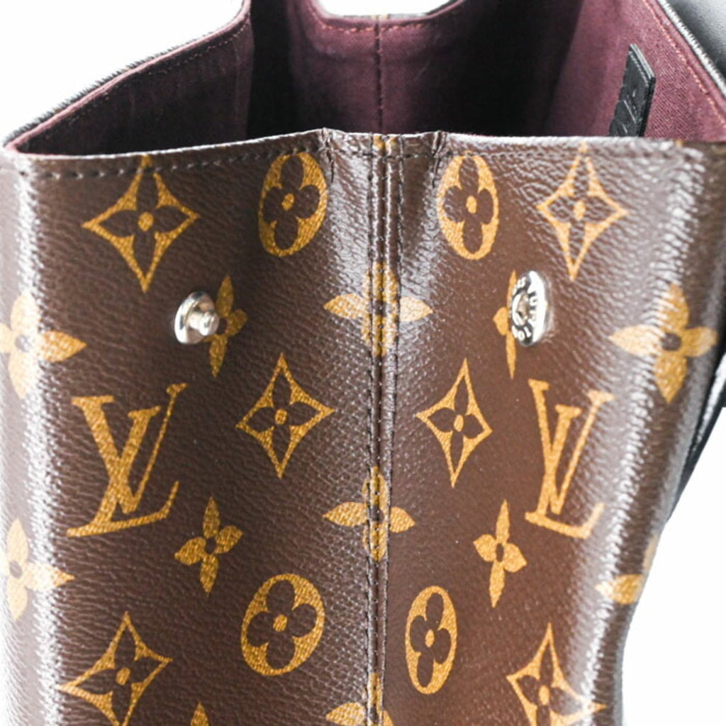 Louis Vuitton Black Brown Monogram Monogram Leather Backpack