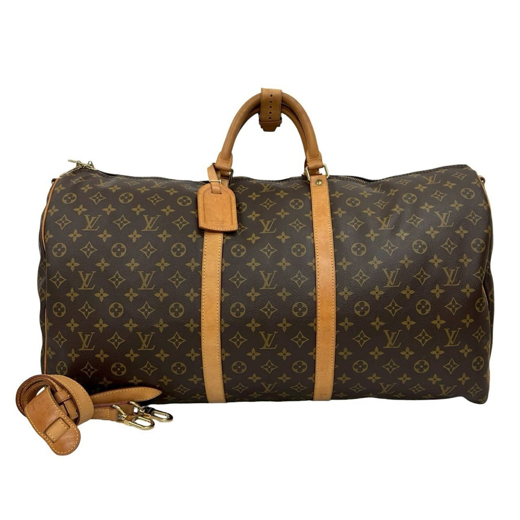 Louis Vuitton Brown Leather Pvc Boston Bag Shoulder Bag