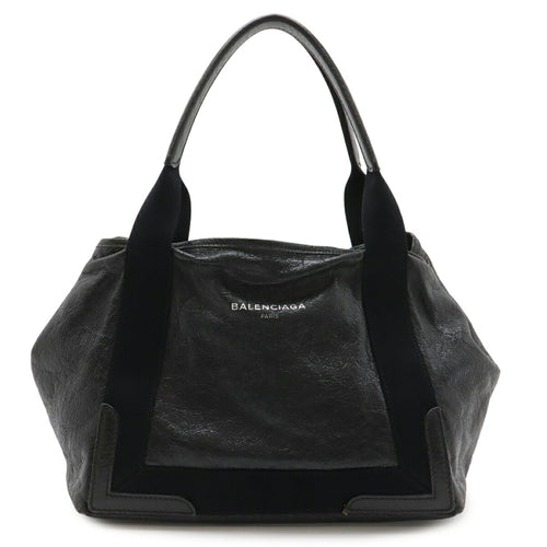 Balenciaga Black Leather Handbag Tote