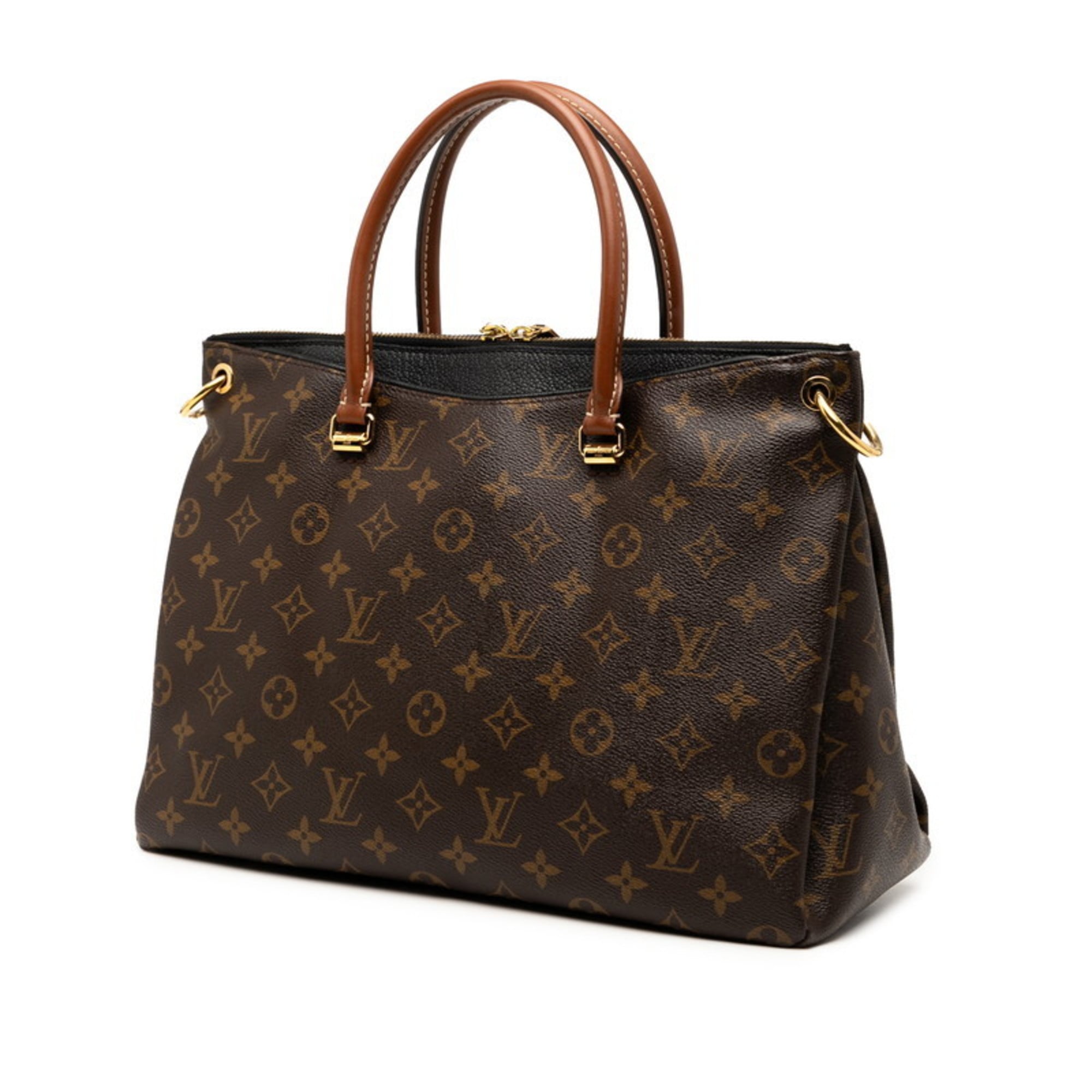 Louis Vuitton Brown Noir Pvc Leather Handbag Shoulder Bag