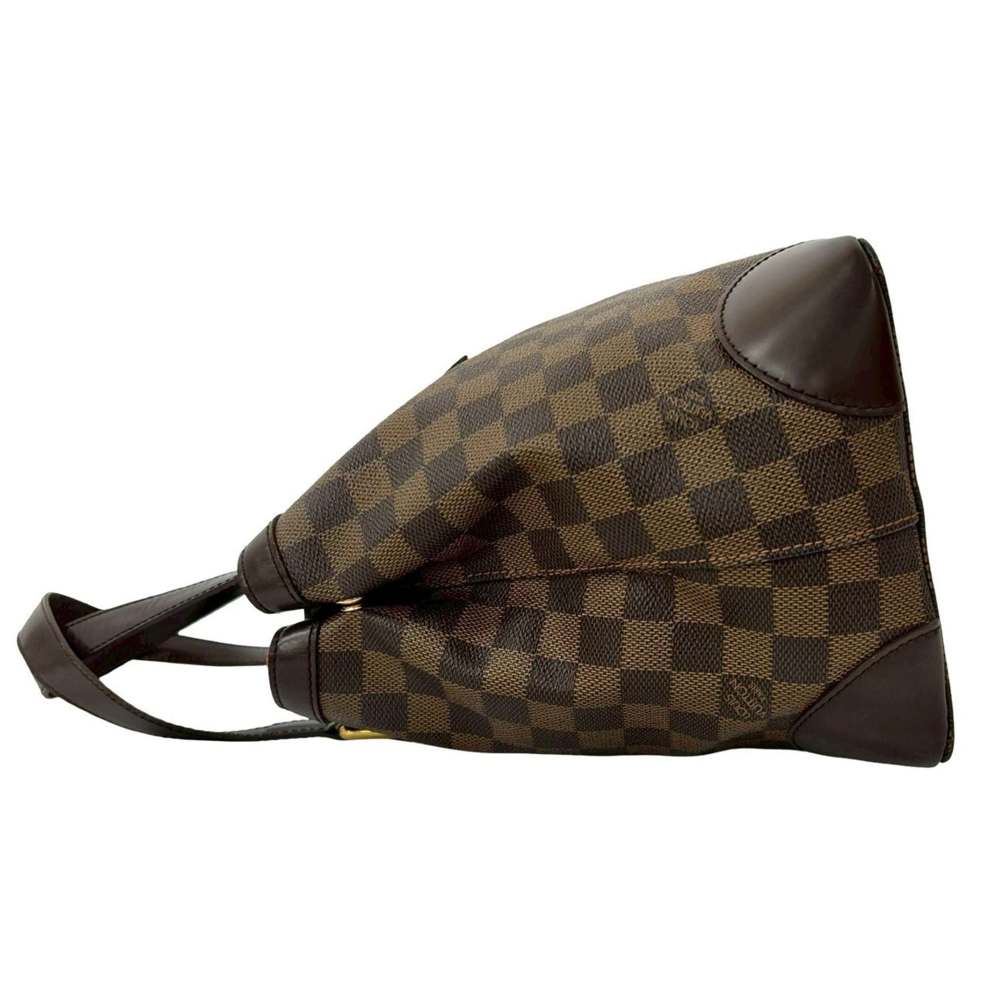 Louis Vuitton Brown Leather Pvc Handbag Tote Bag