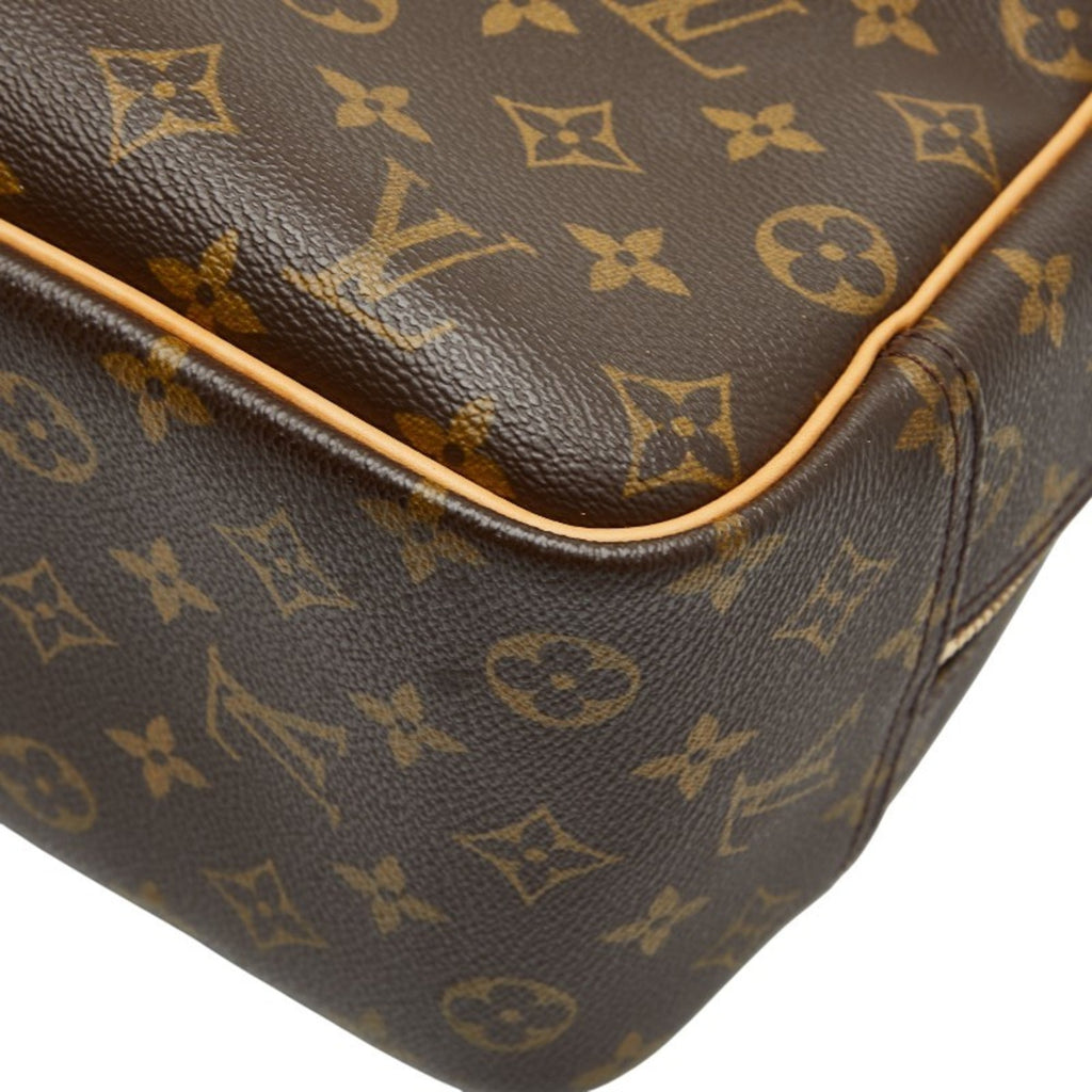 Louis Vuitton Brown Pvc Leather Handbag