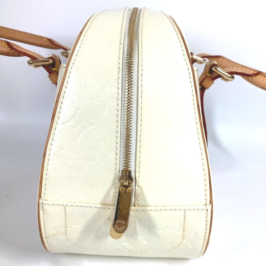 Louis Vuitton Pearl White Monogram Vernis Handbag Shoulder Bag Tote Bag