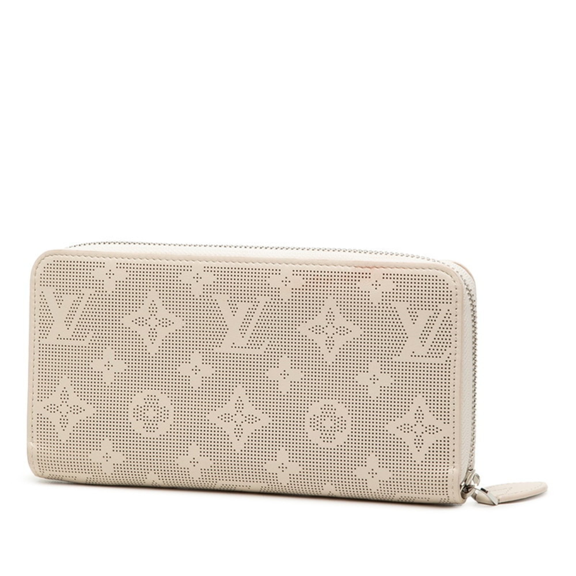Louis Vuitton Mahina Beige Leather Long Wallet