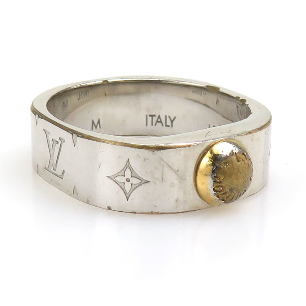 Louis Vuitton Gold Silver Metal Band Ring