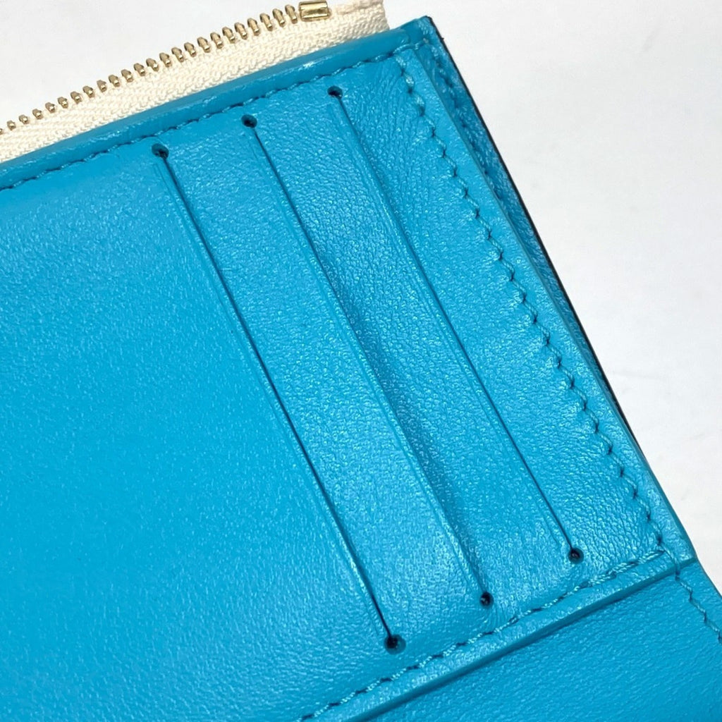 Louis Vuitton White Leather Wallet (Tri-Fold)