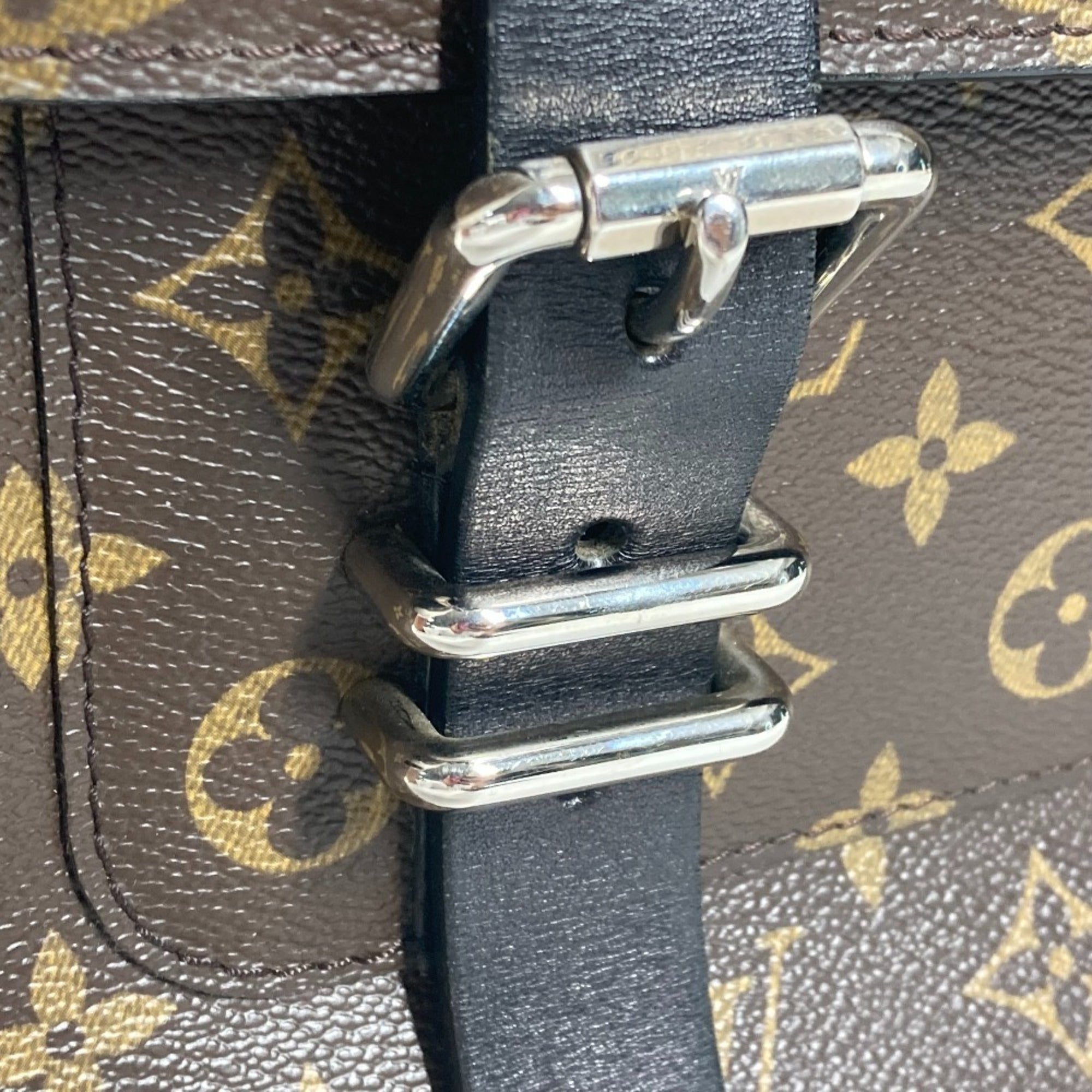 Louis Vuitton Black Brown Monogram Monogram Briefcase Handbag Tote Bag