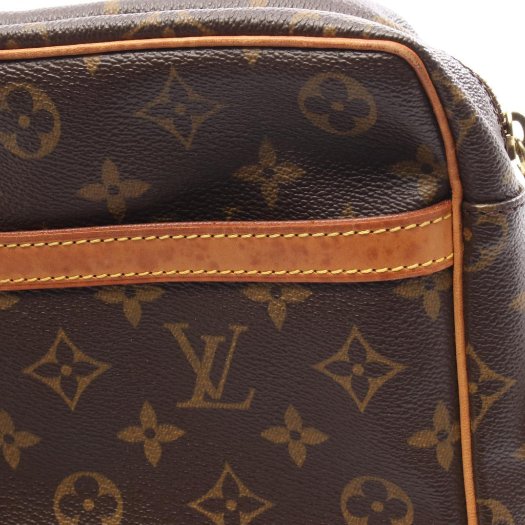Louis Vuitton Brown Monogram Coated Canvas Leather Shoulder Bag