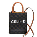 Celine Dark Brown Canvas Leather Shoulder Bag