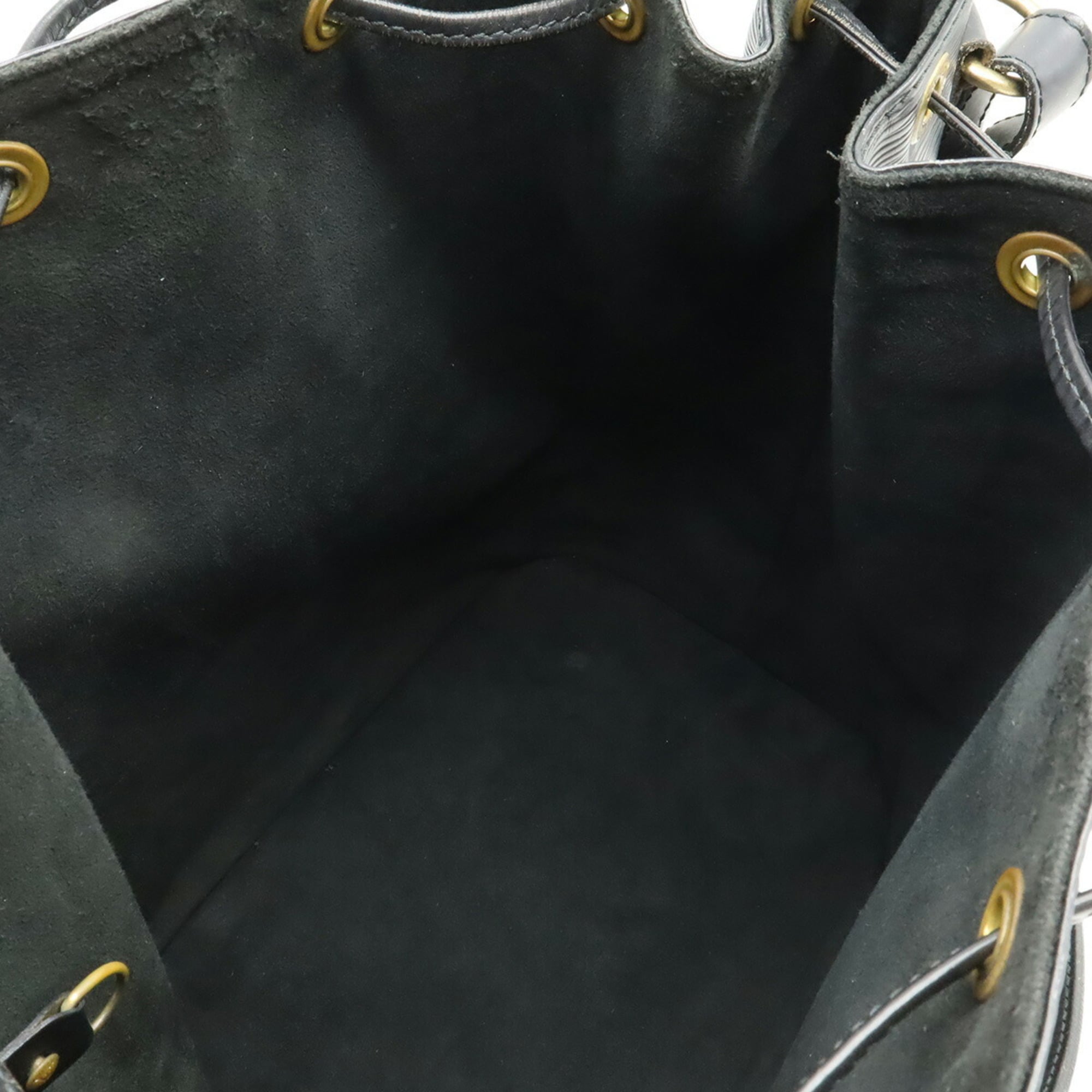 Louis Vuitton Black Noir White Epi Leather Shoulder Bag