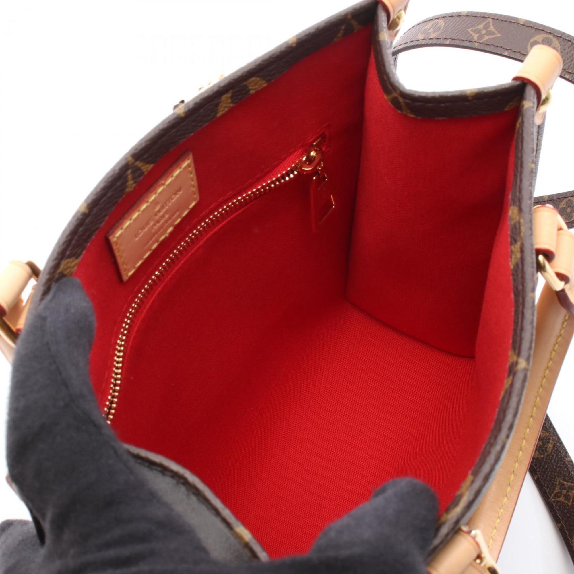 Louis Vuitton Brown Coated Canvas Leather Handbag