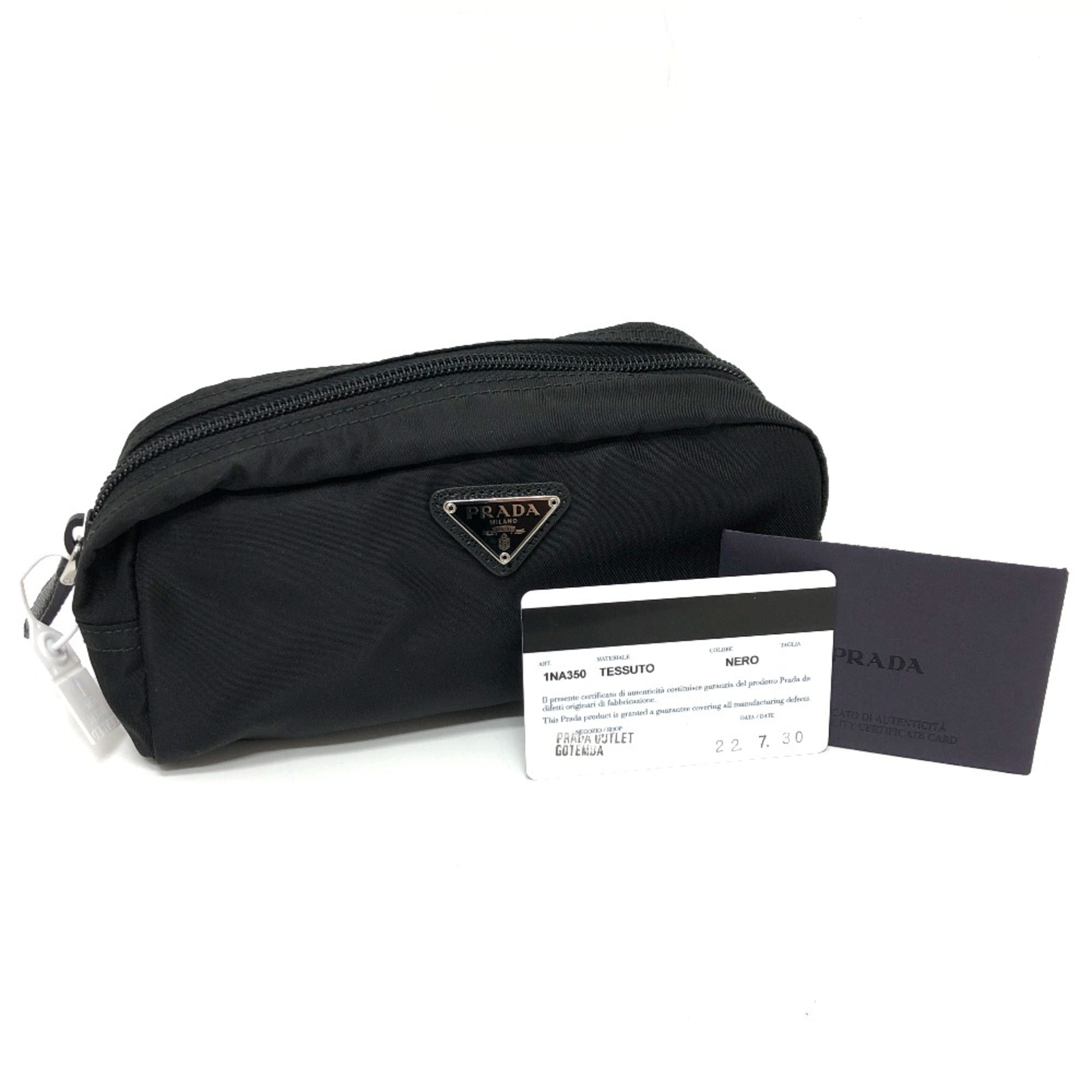 Prada Black Cloth Pouch