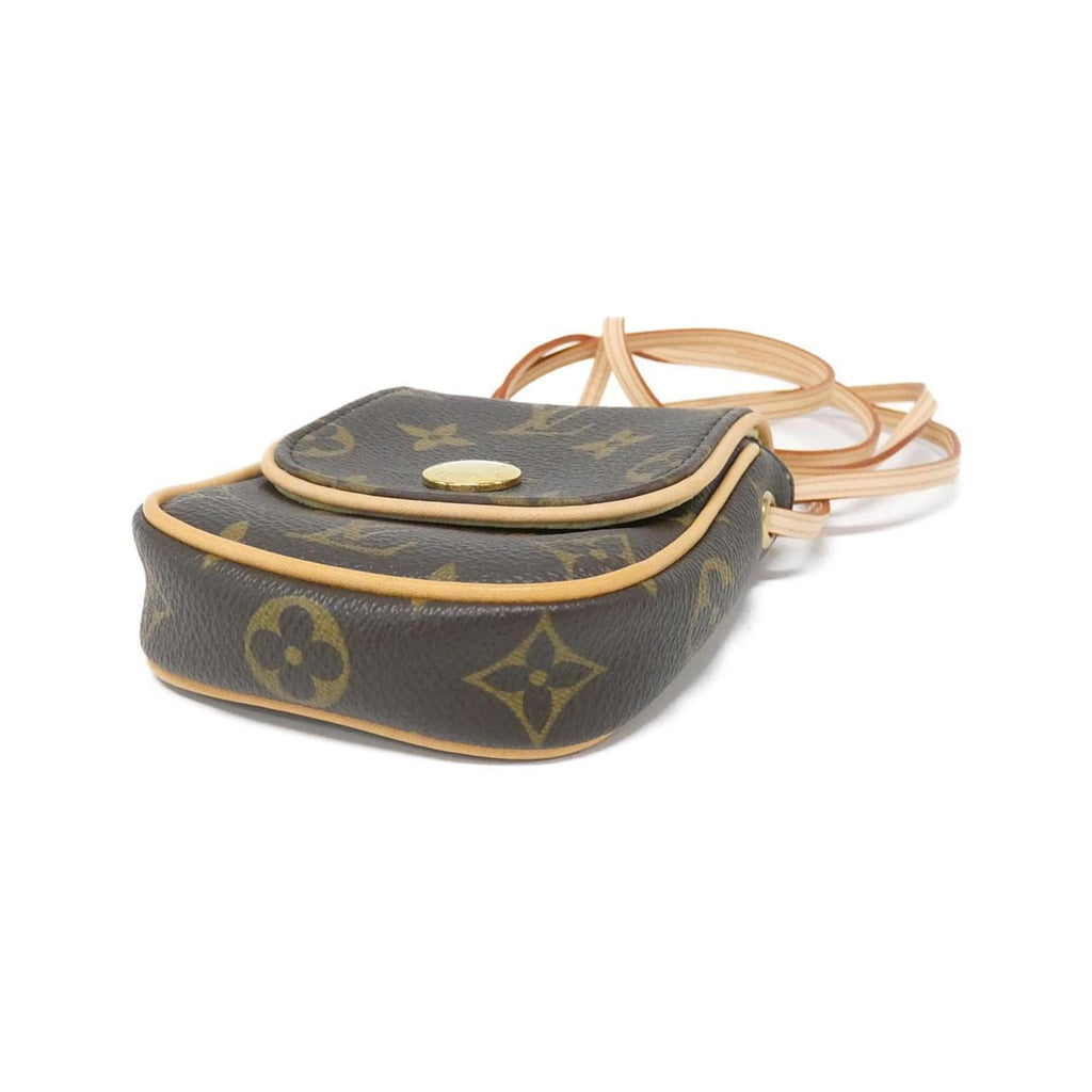 Louis Vuitton Marron Coated Canvas Pochette Shoulder Bag