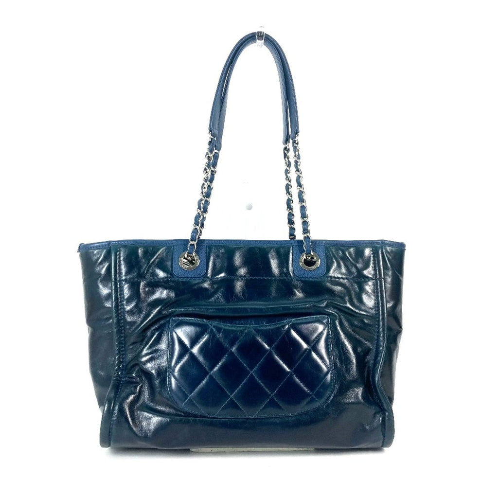 Chanel Navy Leather Shoulder Bag
