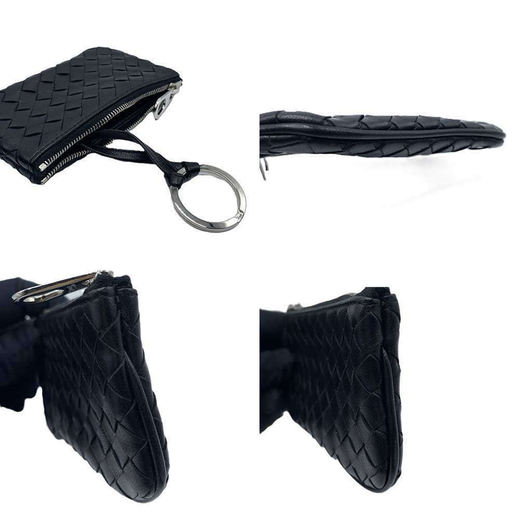 Bottega Veneta Black Intrecciato Coin Purse/Coin Case