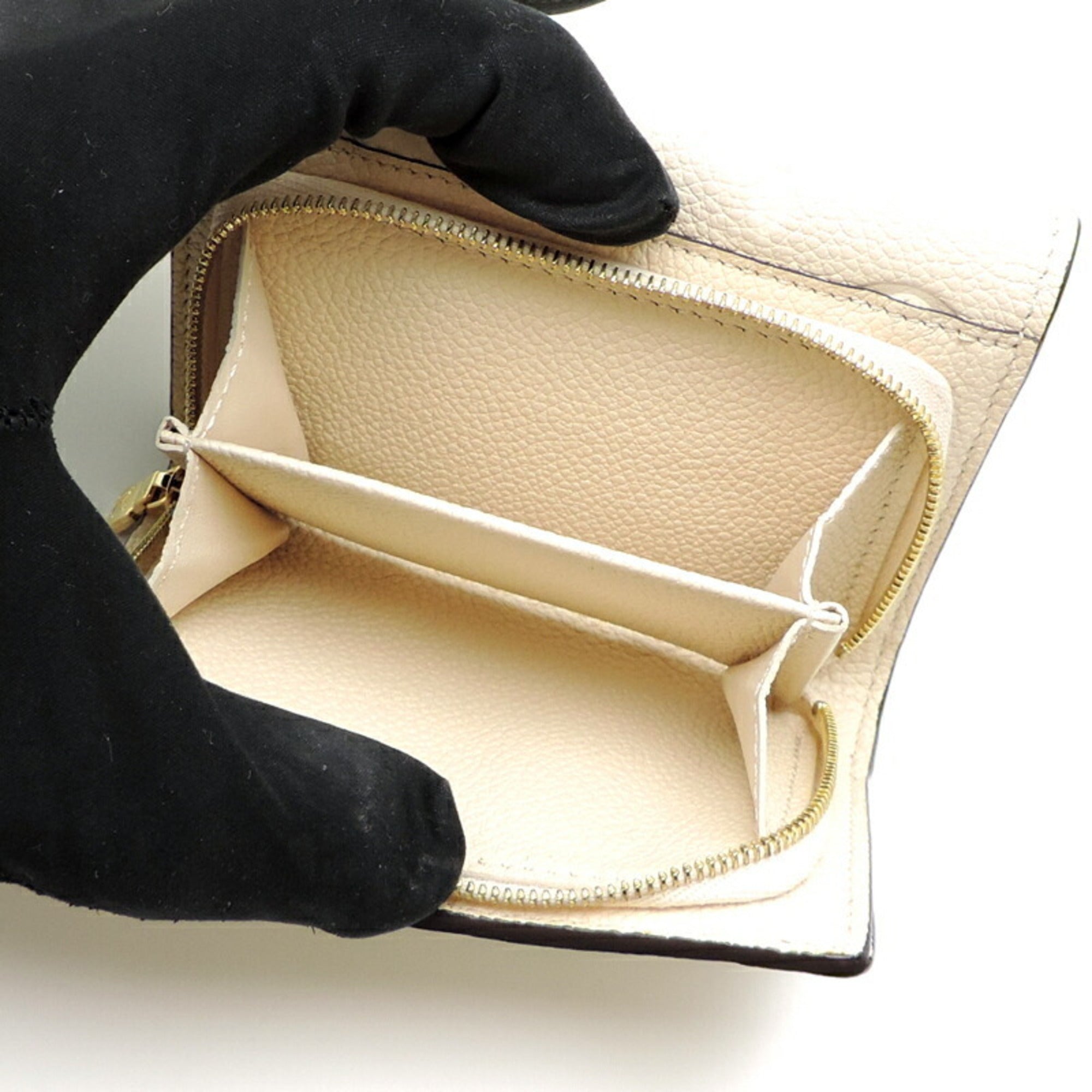 Louis Vuitton White Monogram Empreinte Wallet (Tri-Fold)