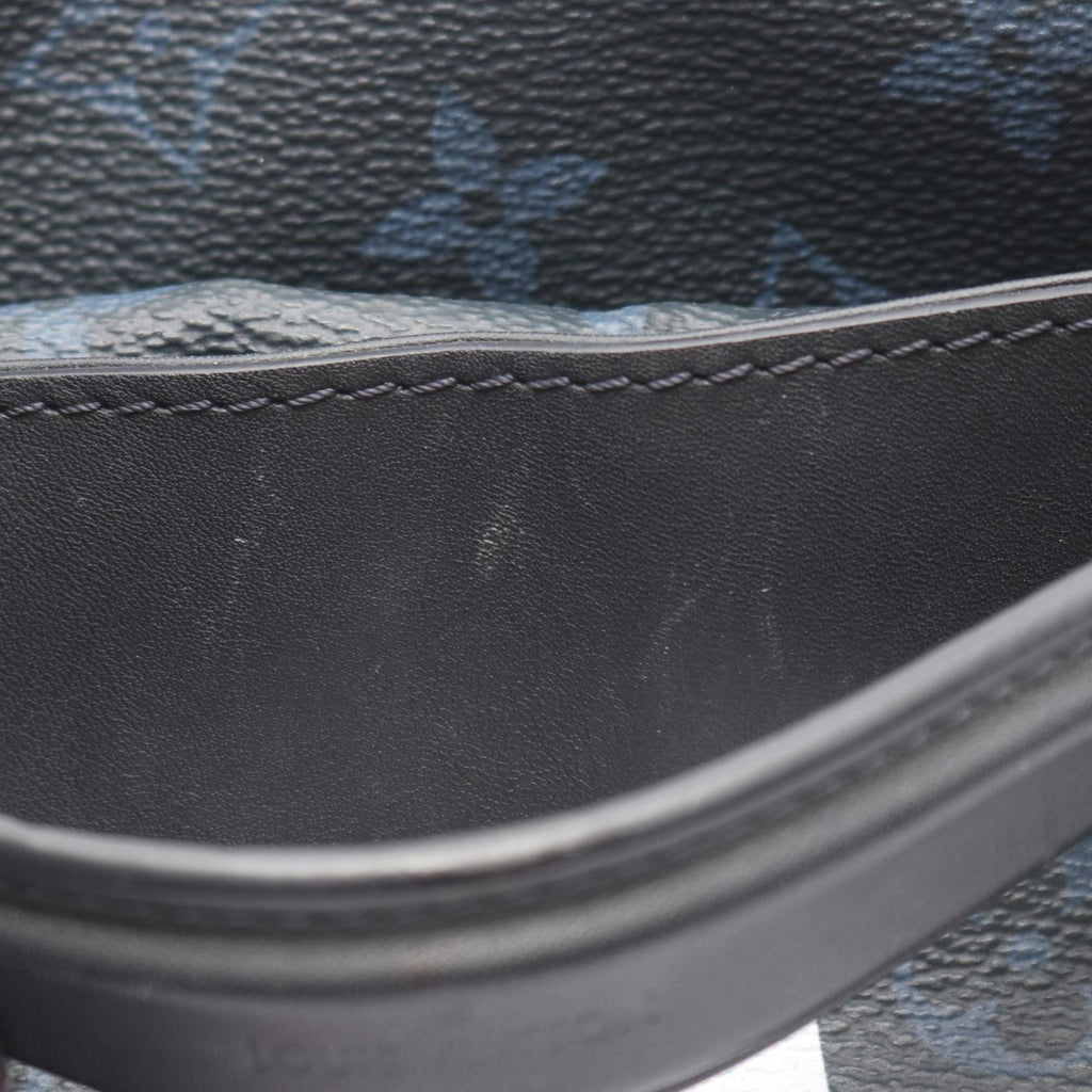 Louis Vuitton Black Multi-Color Navy Coated Canvas Leather Tote Bag