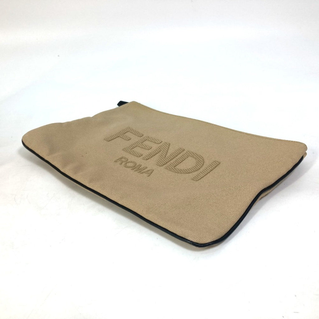 Fendi Beige Cloth Clutch Bag