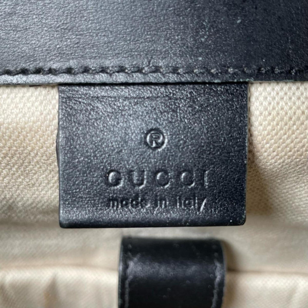 Gucci Black Leather Backpack (Pre-Owned)