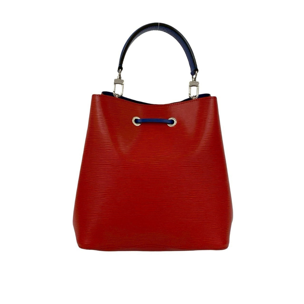 Louis Vuitton Blue Red Color Leather Handbag Shoulder Bag