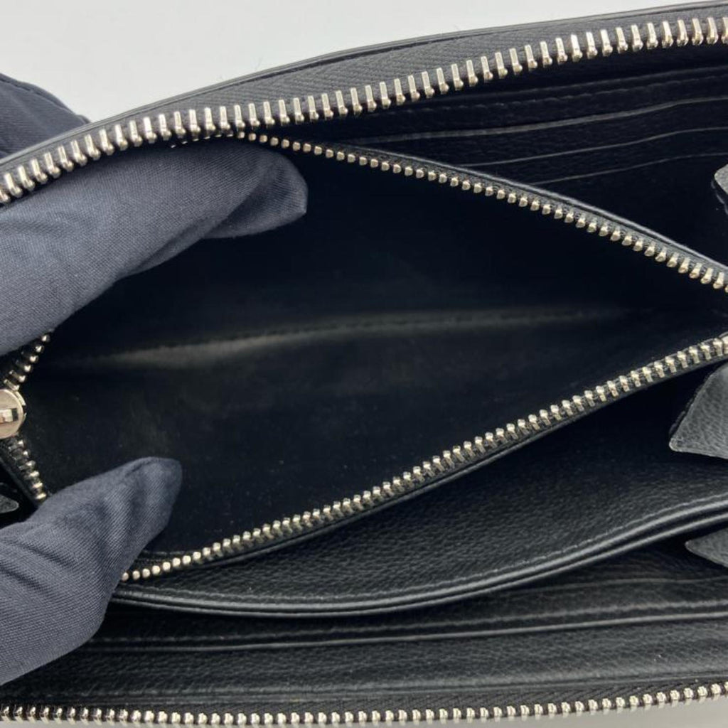 Louis Vuitton Black Noir Leather Long Wallet