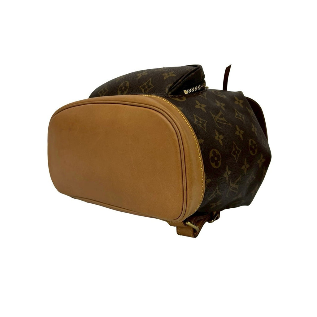 Louis Vuitton Brown Leather Pvc Backpack