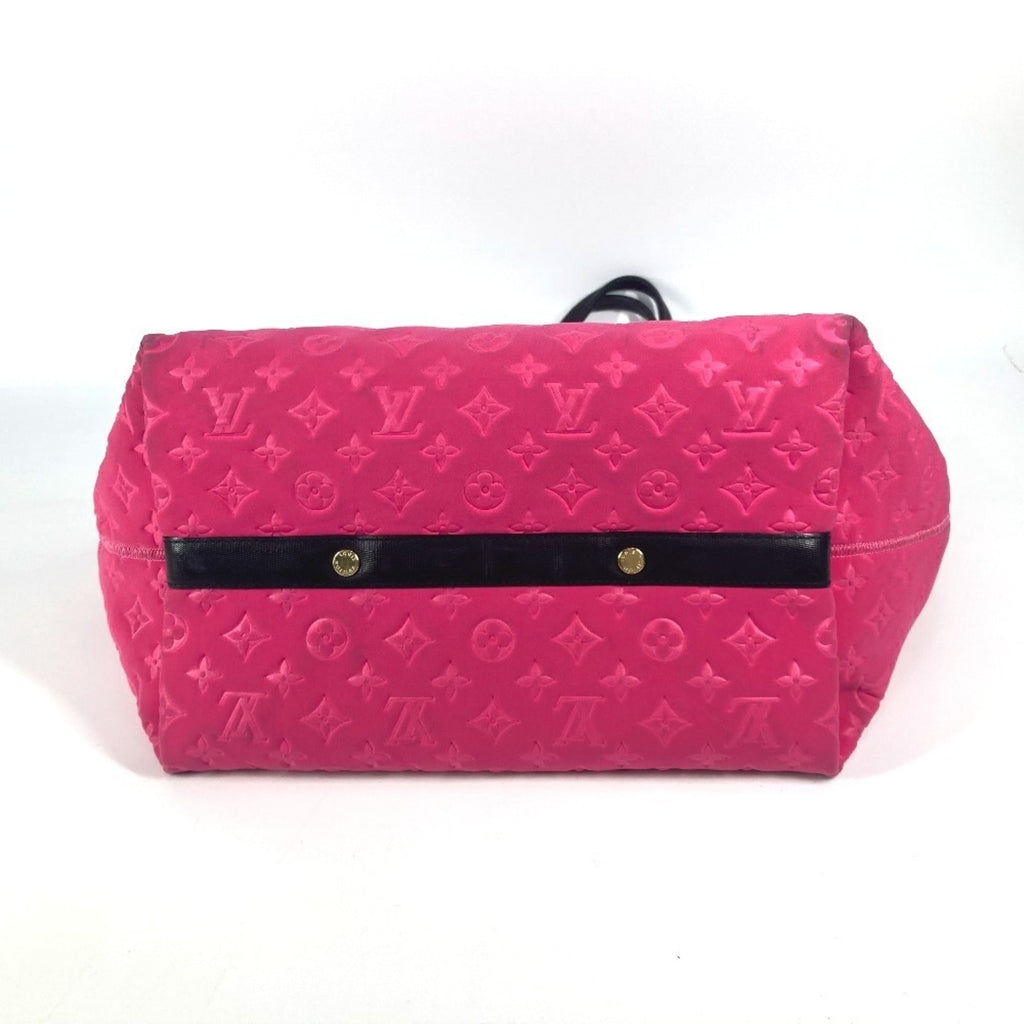 Louis Vuitton Black Pink Microfiber Shoulder Bag Tote Bag