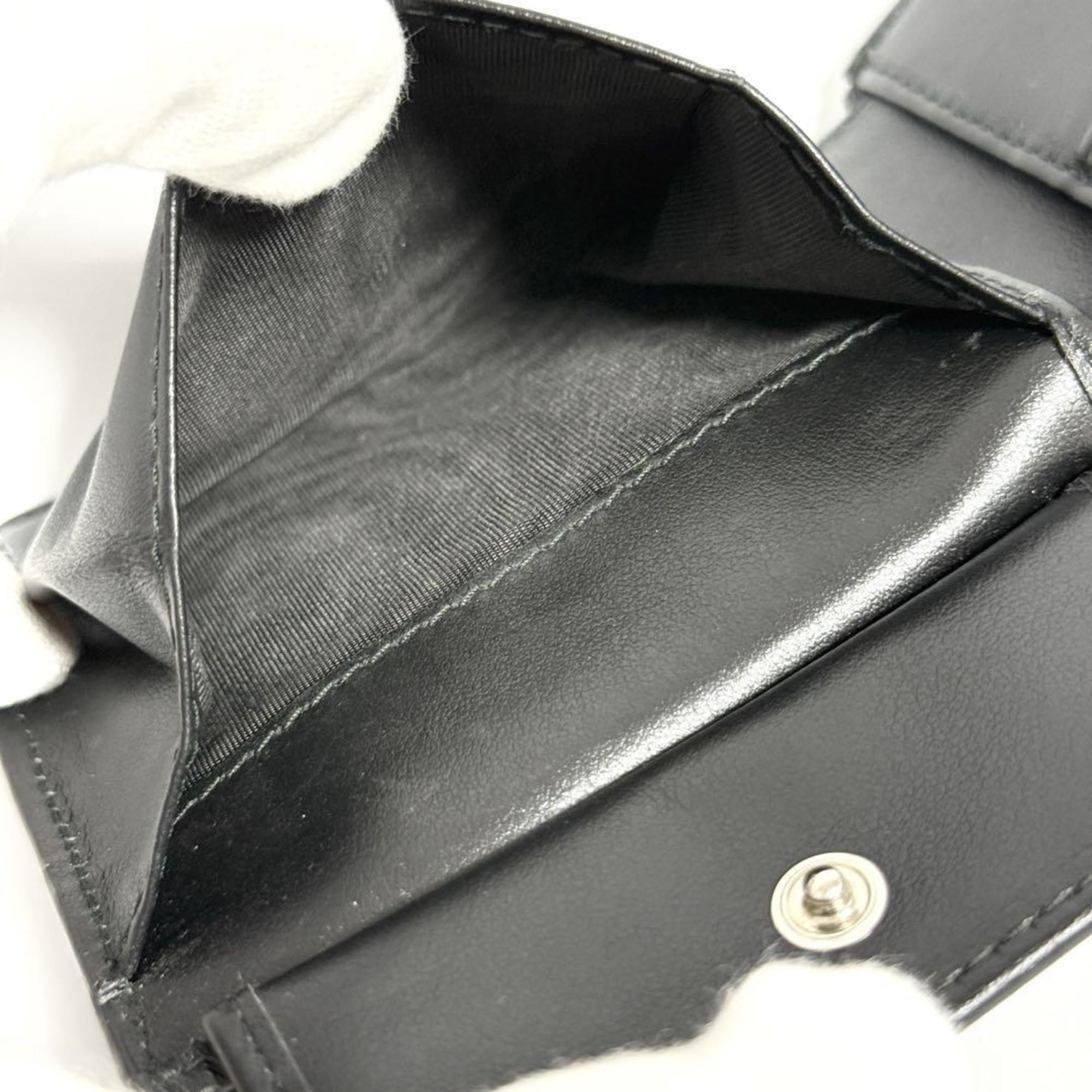 Prada Black Leather Wallet (Bi-Fold)