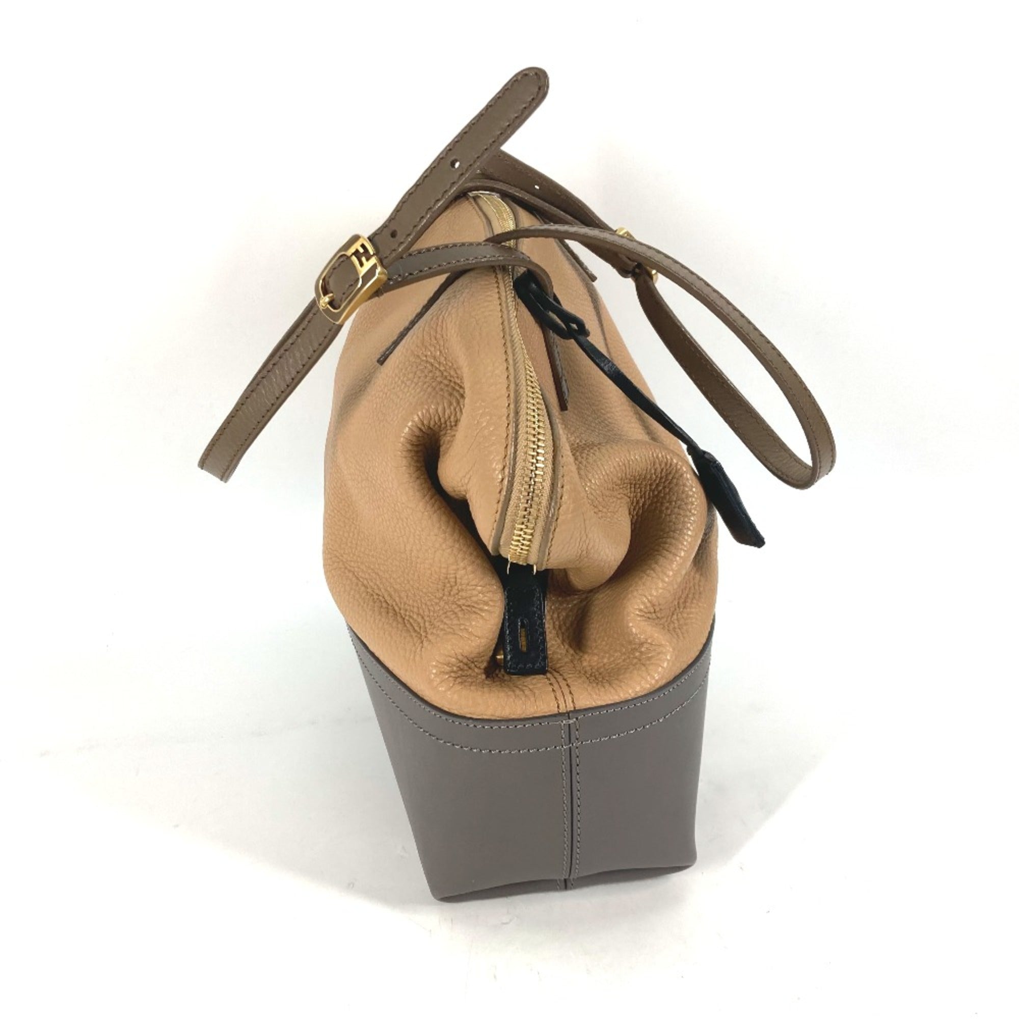 Fendi Beige Leather Shoulder Bag